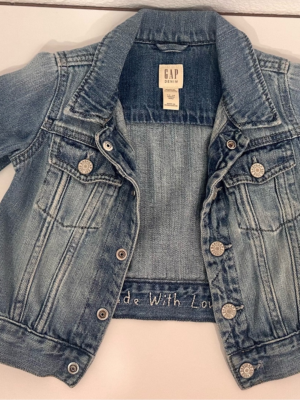 GAP Girls Washed Blue Denim Jacket
